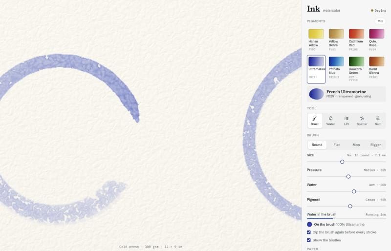 Two fast circles: the left one made of straight segments, the right one smooth.