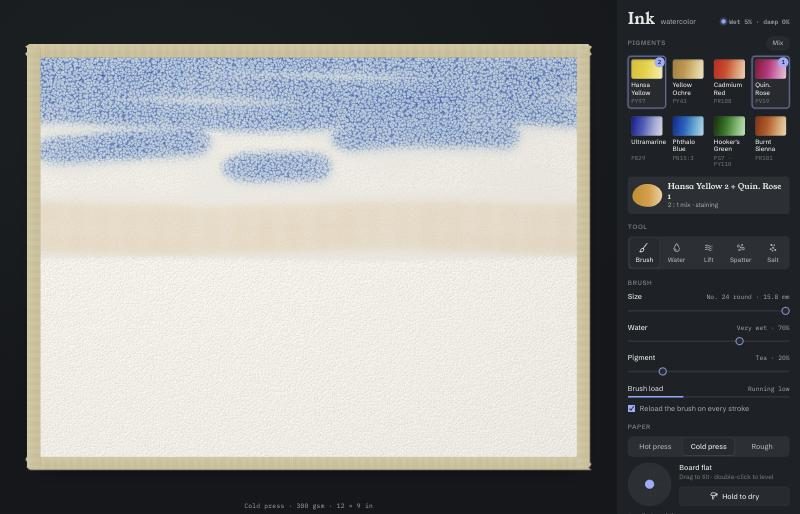 Early render: the sky shows pixel-level speckle instead of granulation.